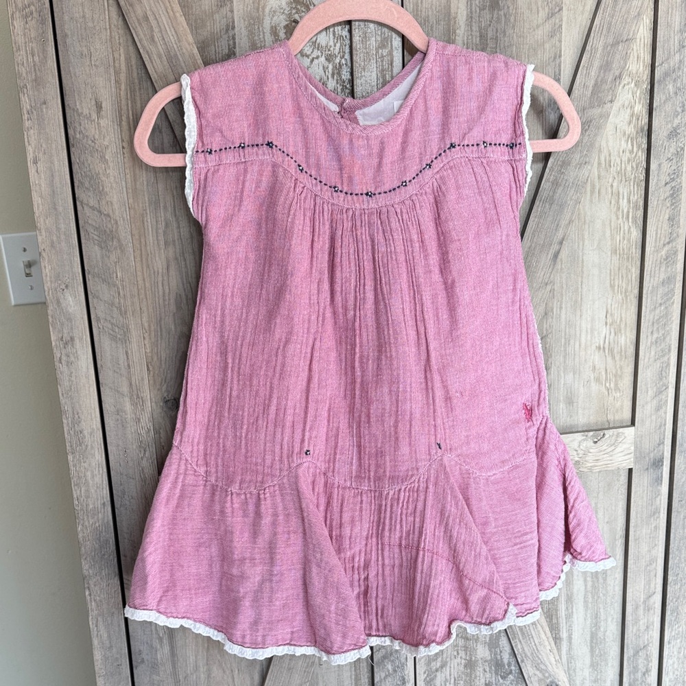 Well Dressed Wolf Pink Gauze Tiered Girl's Dress